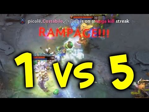 1 vs 5 RAMPAGE Megacreeps COMEBACK — Dreamleague MAJOR