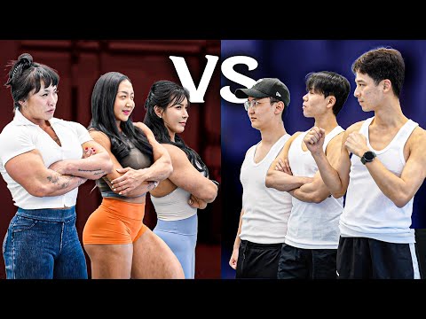 여자 보디빌더 VS 대한민국 평균 남자의 힘대결 과연 승자는..?