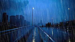 Instantly Sleep in 3 Minutes with Heavy Rain on the Bridge