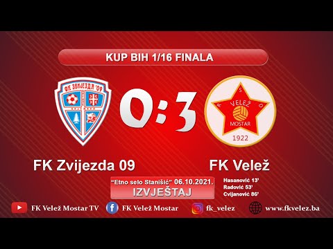 IZVJEŠTAJ: Kup BiH 2021/22 | 1/16 | FK Zvijezda 09 - FK Velež 0:3