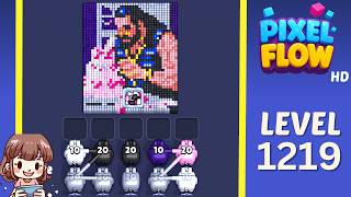 Pixel Flow Level 1219 Solution Walkthrough