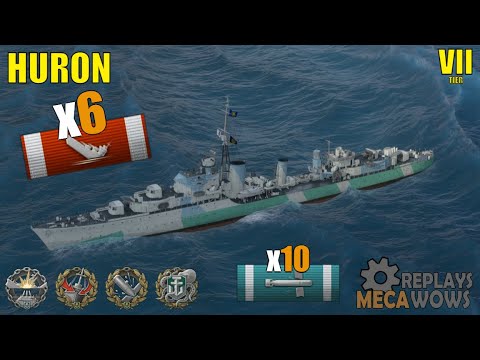Probably a NA DMG record - Huron 166K | World of Warships Gameplay