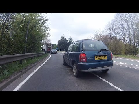 Godstone Driver cuts up cyclist at junction