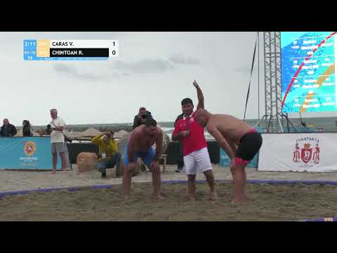 Round 1 Men's BW - +90 kg: V. CARAS (ROU) v. R. CHINTOAN (ROU)