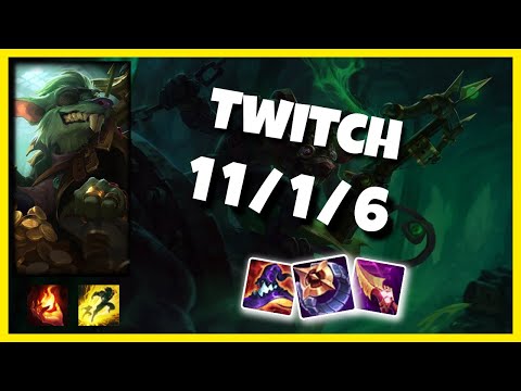 Twitch vs Ezreal EU Challenger BOT (11/1/6) - v11.4