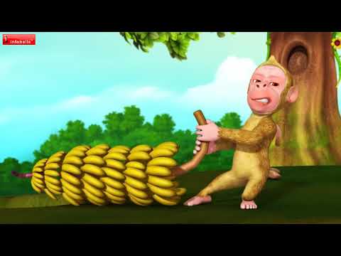 Bandar Mama Aur Kele || Hindi Rhymes for Children | Infobells - Hindi - Katu