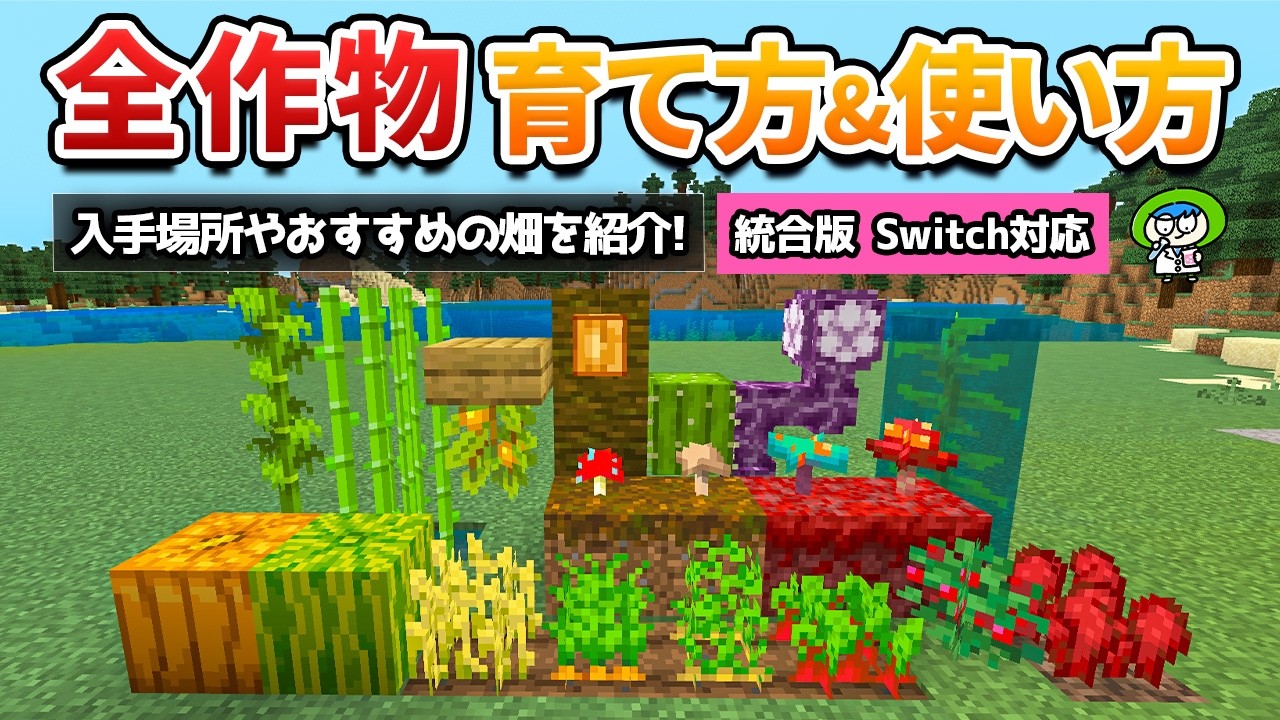マイクラの全作物の入手場所や育て方、使い方を徹底解説！【マイクラ1.21/統合版/Switch/スマホ】