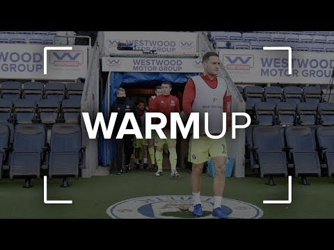 Blades warm-up at the DW Stadium