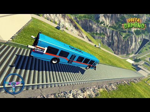 Stairs Car Jump Arena BeamNG Drive Car Crashes Sim #9BetaGaming