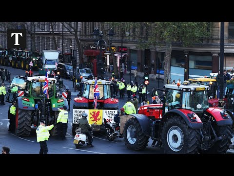 Farmers Bring Tractors to Budget Day Protest Despite Met Police Ban