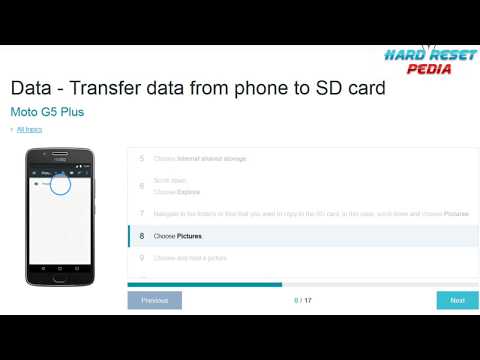 ☑️ Transfer data from phone to SD card Moto G5 Plus