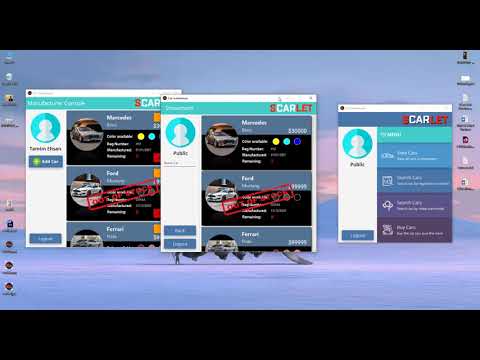 Scarlet: A Car retailer simulating software using JavaFX and Socket Networking