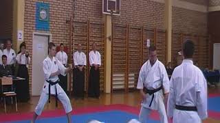 Karate club Washide self-defense techniques demonstration 1. version