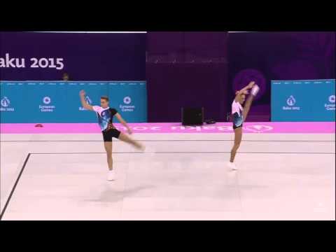 JJEE Baku 2015 - Aerobic - F  MP - Hungary (Dora Hegyi-Daniel Bali)