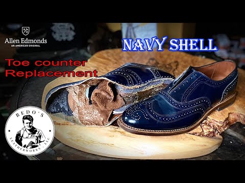 Allen Edmonds Cambridge Shell cordovan, Toe counter replacement #330