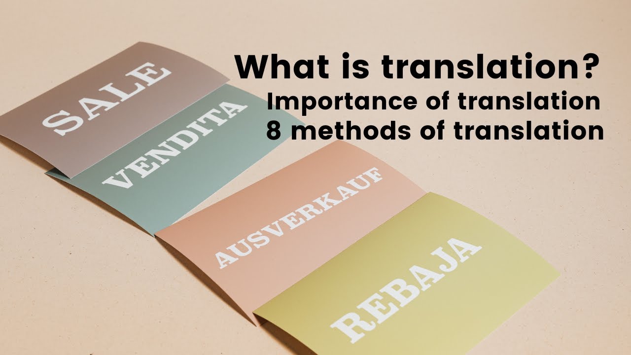 What is translation and its types? More REF