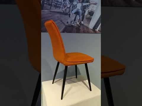Обеденный стул 205, микровелюр B28 antracite, ножки черные в Петропавловске-Камчатском - видео 3