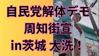自民党 解体デモ周知街宣 大洗