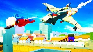 GUIDED NUCLEAR MISSILE DESTROYS PLANE IN BRICKSVILLE - Brick Rigs Multiplayer Gameplay w/Neilogical