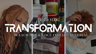 BADDIE HAIR TRANSFORMATION! |GINGER HAIR LOC INSTALL, &amp; DYE
