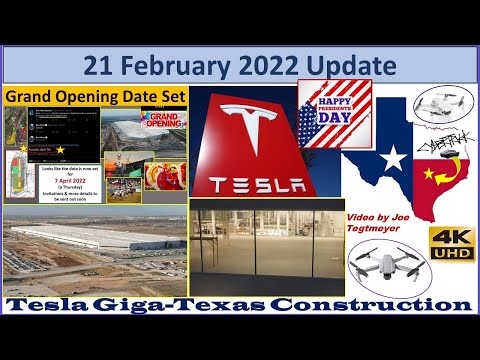 Tesla Gigafactory Texas 21 February 2022 Cyber Truck & Model Y Factory Construction Update(07:45 AM)