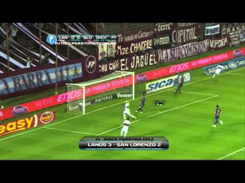 Doblete de Pereyra Díaz. Lanús 3 - San Lorenzo 2. Fecha 13. Torneo Inicial 2013. Fútbol Para Todos