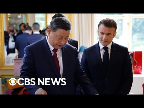 Chinese President Xi Jinping in France, speaks with President Macron about Russia