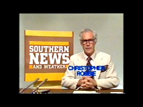 ITN News at one, Southern News, weather Christopher Robbie in-vision & adverts 17th September 1981