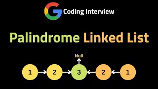 Download the video "Palindrome Linked List - LeetCode 234 - Coding Interview Questions"