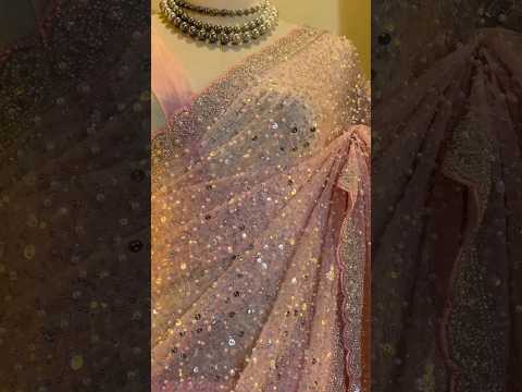 Beautiful 😍 designer party wear saree for wedding/reception/party from Chandni chowk#saree#shorts