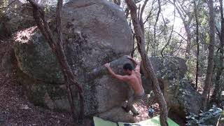 Video thumbnail of Problem 58 (Durkuek), 5+. Can Bruguera