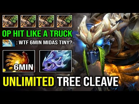 EPIC 1st Item Midas OP Carry Tiny 100% Max Speed Hit Like a Truck with Insane Cleave DPS Dota 2