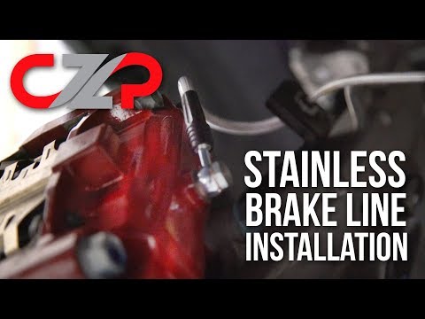 Techna-Fit Braided Stainless Steel Brake Line Install on Infiniti Q60 Red Sport!