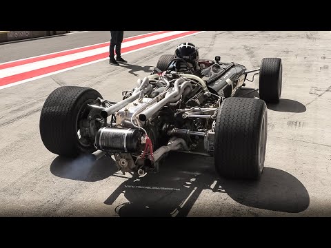 1966 BRM P83 F1 Car Sound Warming Up Its 3.0L 16-Cylinder, H-Layout Engine!