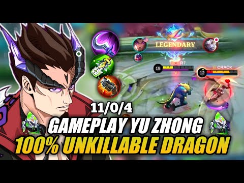GAMEPLAY YU ZHONG 100% UNKILLABLE DRAGON!! Best Build Top Global Yu Zhong R7 - Mobile Legends