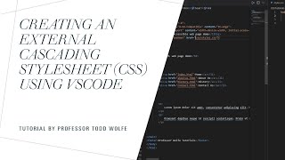 VSCode Tutorial: Creating an external Stylesheet (CSS)