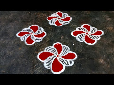 Margazhi masam kolam🌹Beautiful rangoli designs🌹Dhaurmasam muggulu simple🌹 Creative Rangoli with dots
