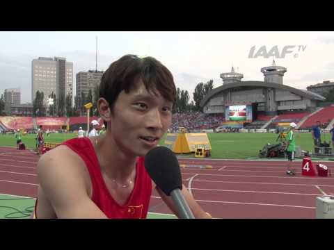 WYC Donetsk 2013 - Yang WANG CHN - 400m H Boys - SEMI-FINAL