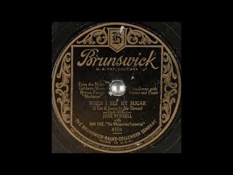 June Pursell with Roy Fox - When I See My Sugar (I Get a Lump in My Throat) (1929)