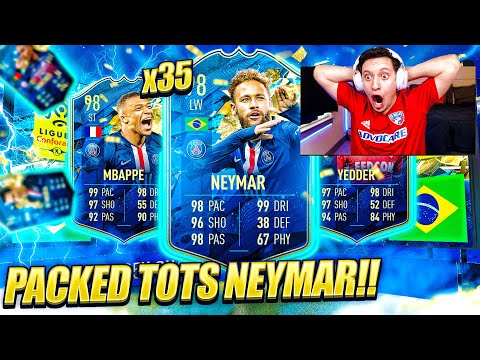 OMG I PACKED 98 TOTS NEYMAR AGAIN!! INSANE 35 x GUARANTEED LIGUE 1 TOTS PLAYER PACKS!! FIFA 20