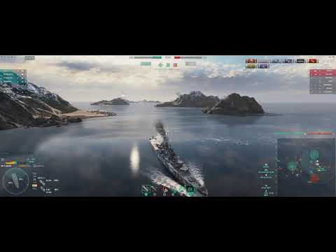 WOWS - T10 Clan battle [SRBI]. Salem: Ambush on 4 enemy ships