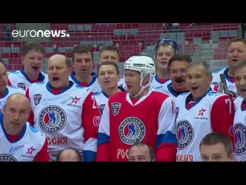 Putin takes part in gala ice hockey match in Sochi