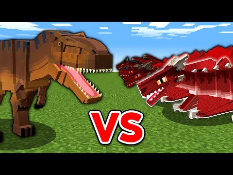 Llama - GIANT DINOSAURS vs MUTANT DRAGONS (Minecraft Mob Battle)
