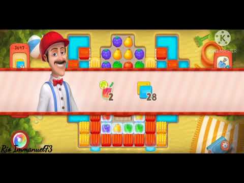 Gardenscapes hard level 3647 no booster || Gameplay