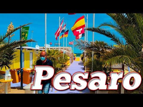 SEA CITY - PESARO. Travel Guide. Italy  - 4k Walking Tour around the City. FULL VERSION #Italy