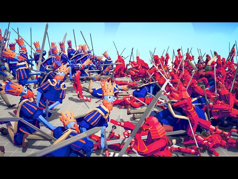 100x MEDIEVAL KING ARMY 👑 vs 🥷 100x NINJA ARMY / Totally Accurate Battle Simulator ( TABS )