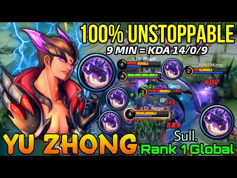 100% UNSTOPPABLE Dragon Yu Zhong Perfect Plays! - Top 1 Global Yu Zhong by Sull. - Mobile Legends