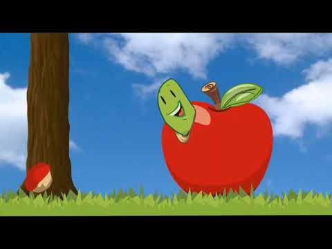 El gusanito de la manzana roja