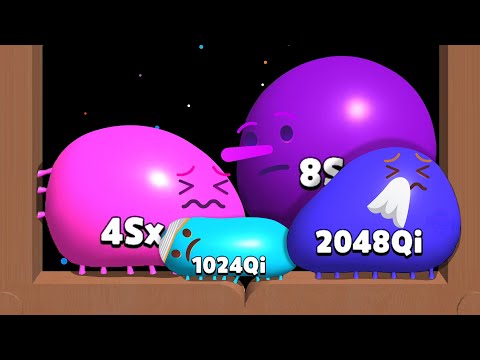 Blob Merge 3D: MAX Level - Unlock 1024Qi 2048Qi 4Sx 8Sx | 2048 Blob Android Gameplay World Record