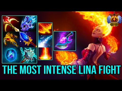 [ Lina ] THE MOST INTENSE CORE FIGHT - USING ALL SHE HAVE AGAINST NAGA - AMAZING BATTLE - GAMEPLAY
